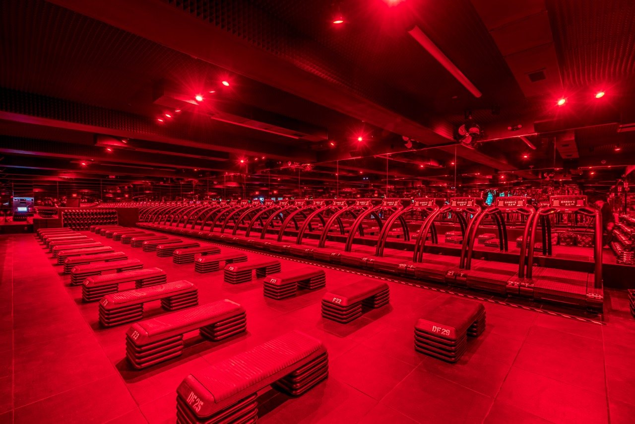 Barry's Bootcamp in Virginia is an example of a fully immersed and lighting-adaptive fitness center that could optimize workout performance.